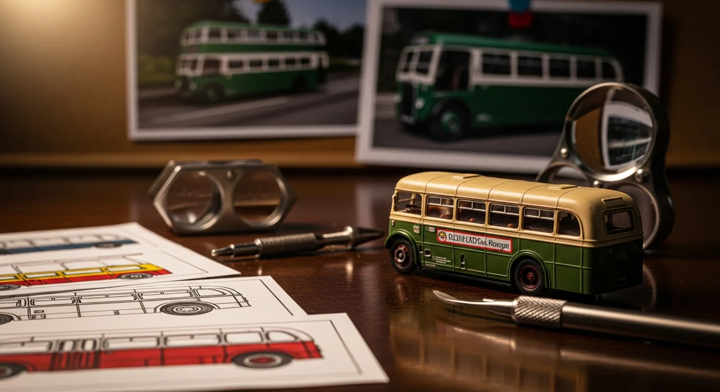 Werkstatt-Atmosphäre der BusFactory mit Modellbussen in Fertigung